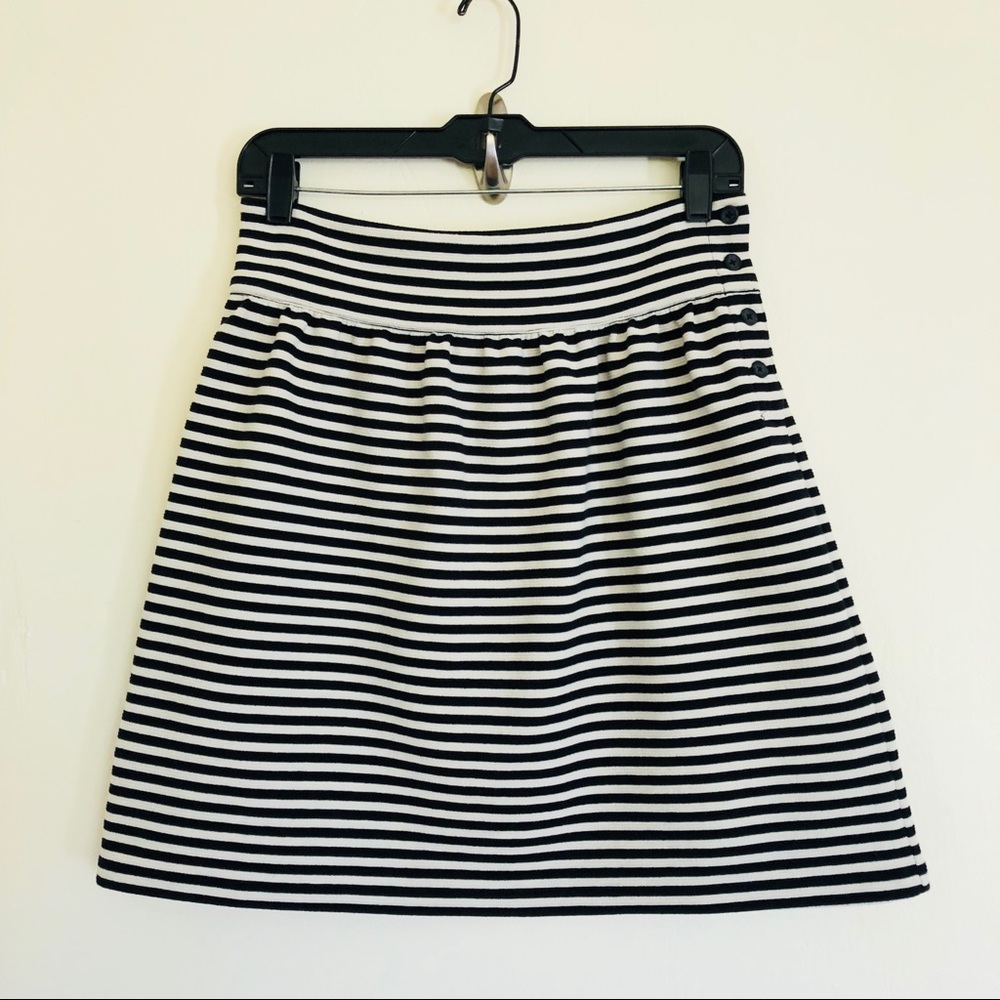 Black & White Stripe Knit Skirt